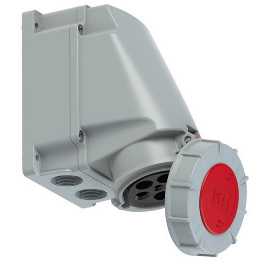 1St. PCE 135-6 CEE-Wandsteckdose 63A 5p 6h IP67 POWER T
