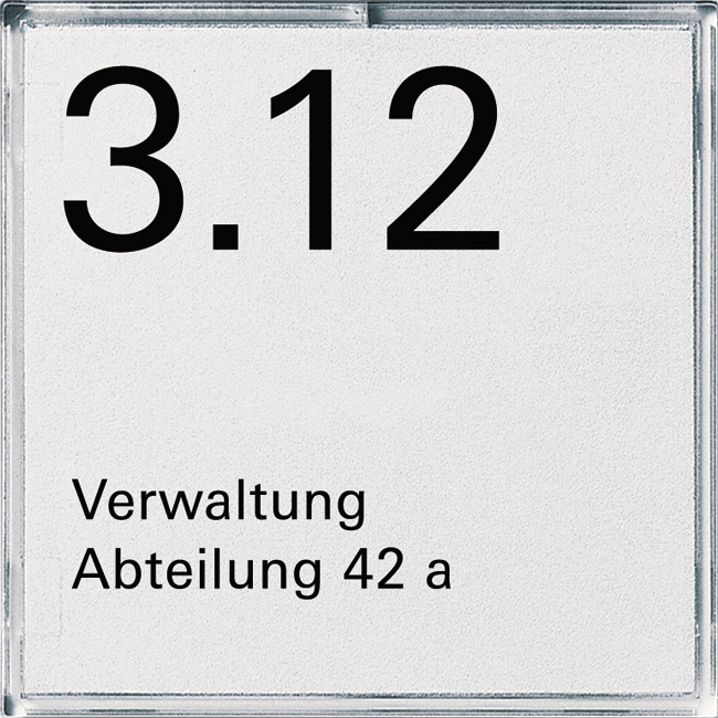 1St. Gira 107100 Namens-/Türschild 1fach Zubehör