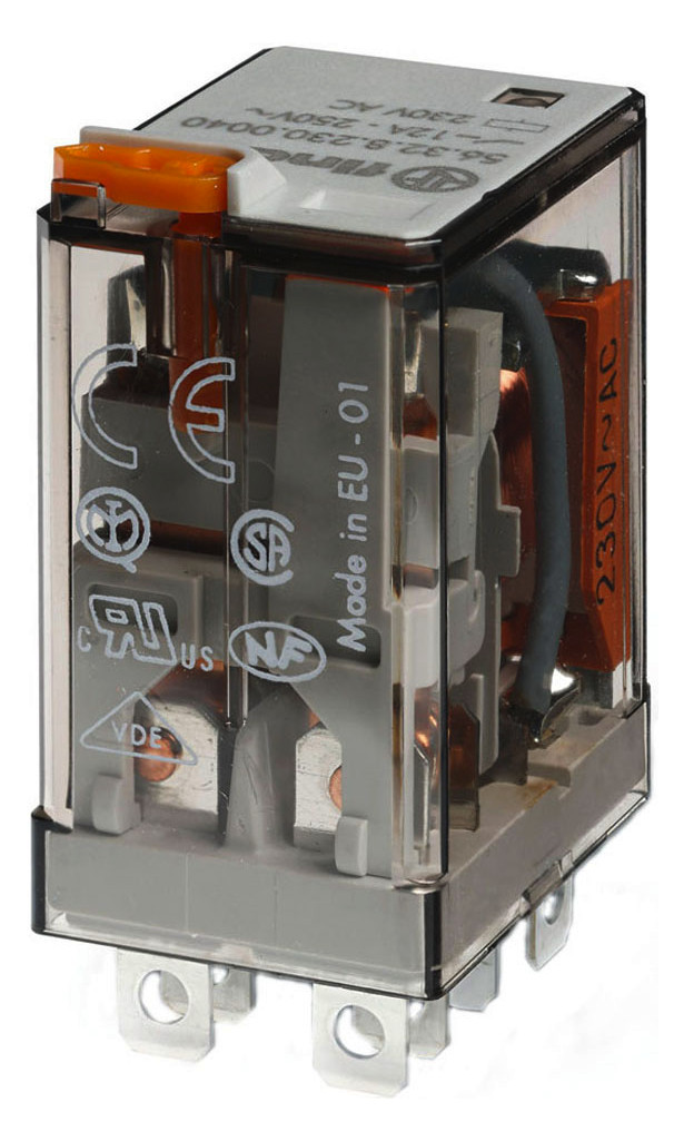 1St. Finder 56.32.8.230.0040 Relais mit Steckanschlüssen, 2 Wechsler