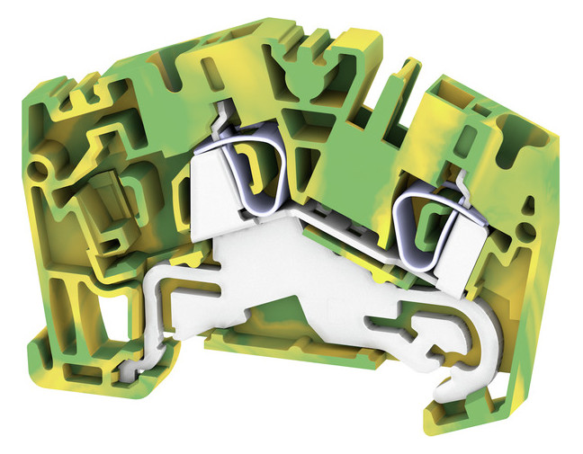 50St. Weidmüller ZPE 4-2/2AN Schutzleiter-Reihenklemme, Zugfederansch