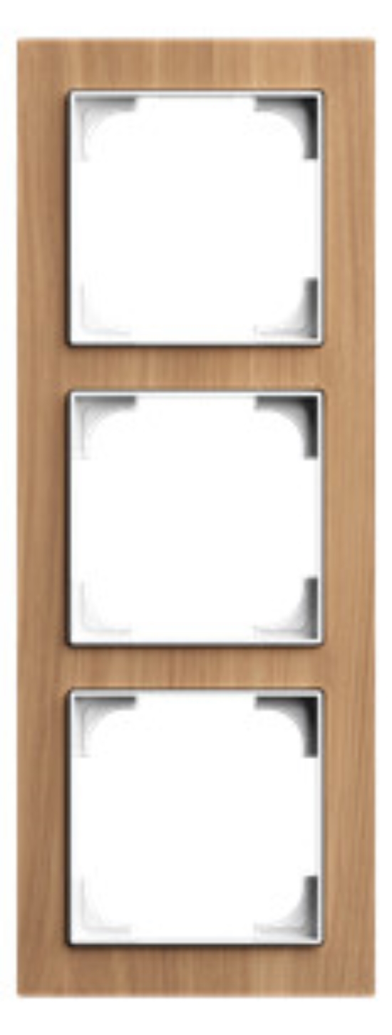 1St. Busch-Jaeger 1723-4083 Abdeckrahmen 3-fach Holz Eiche - Busch-art linear® Holz Eiche 2CKA001754A4889