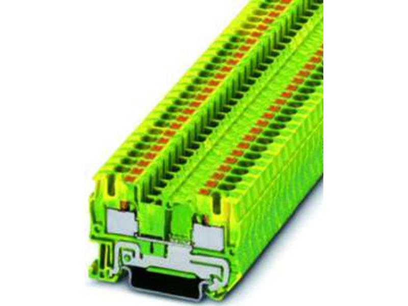 1St. Phoenix PT 4-PE Schutzleiter-Reihenklemme Push-in-Anschluss Anzahl der Anschlüsse: 2 0,2 mm² - 6 mm² AWG: 2