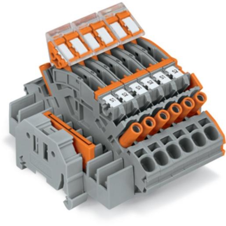 1St. Wago 2007-8876 Klemmenblock für 3-phasige Stromwandlerschaltung mehrfarbig