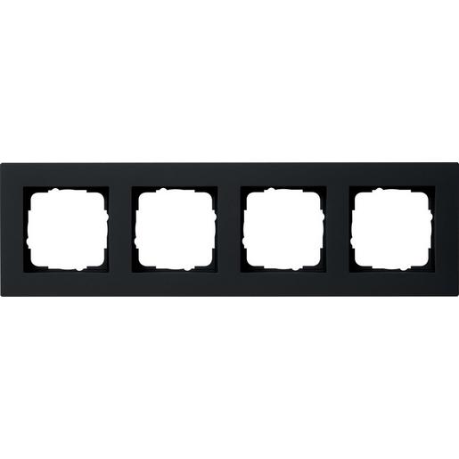 1St. Gira 0214095 Rahmen 4fach flach E2 Schwarz m