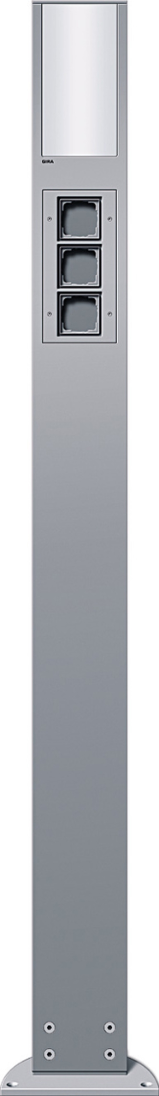 1St. Gira 135326 E-Säule Licht + 3x Leereinheit 1600 mm Energiesäule Farbe Alu