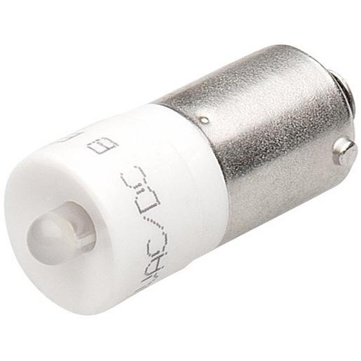 1St. EAO 10-2512.1149 LED BA9s weiss diffus 24mm 24VAC/DC 15mA