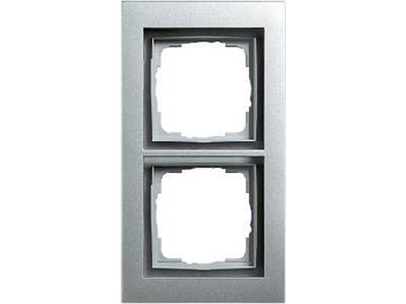 1St. Gira 1254651 Adapterrahmen 2fach ITS 30 Farbe Alu