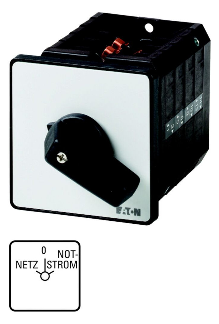 1St. Eaton 207430 Umschalter, T5B, 63 A, Einbau, 4 Baueinheit(en), Kontakte: 8, 60 , rastend, mit 0-Stellung, Netz-0-Notstrom, Abwicklungsnummer 8902 T5B-4-8902/E