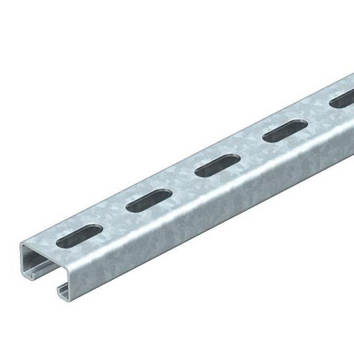 2m OBO Bettermann 1122918 Profilschiene gelocht,Schlitzweite 22mm 2000x41x21, St, FS MS4121P2000FS