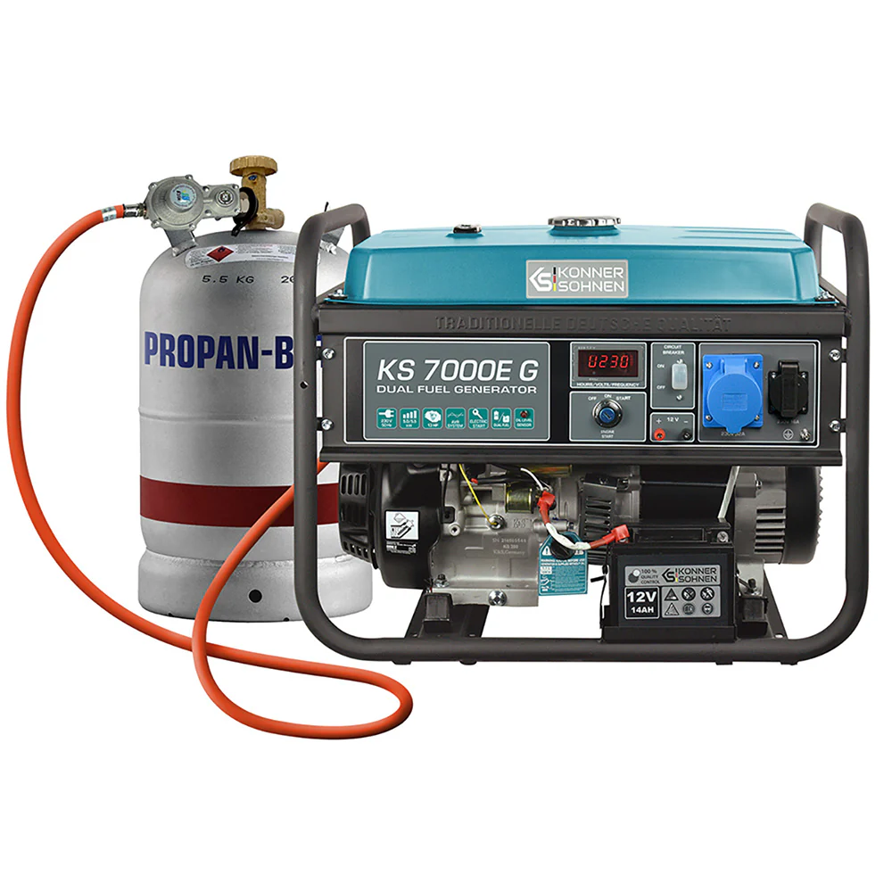 1St. Könner & Söhnen KS7000EG-1 LPG/Benzin-Generator KS 7000E G