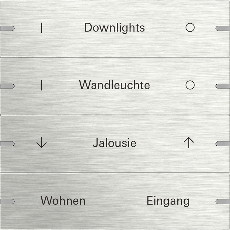 1St. Gira 5034219 Wippenset 4f indiv. Tastsens.4 TS4 Edelstahl