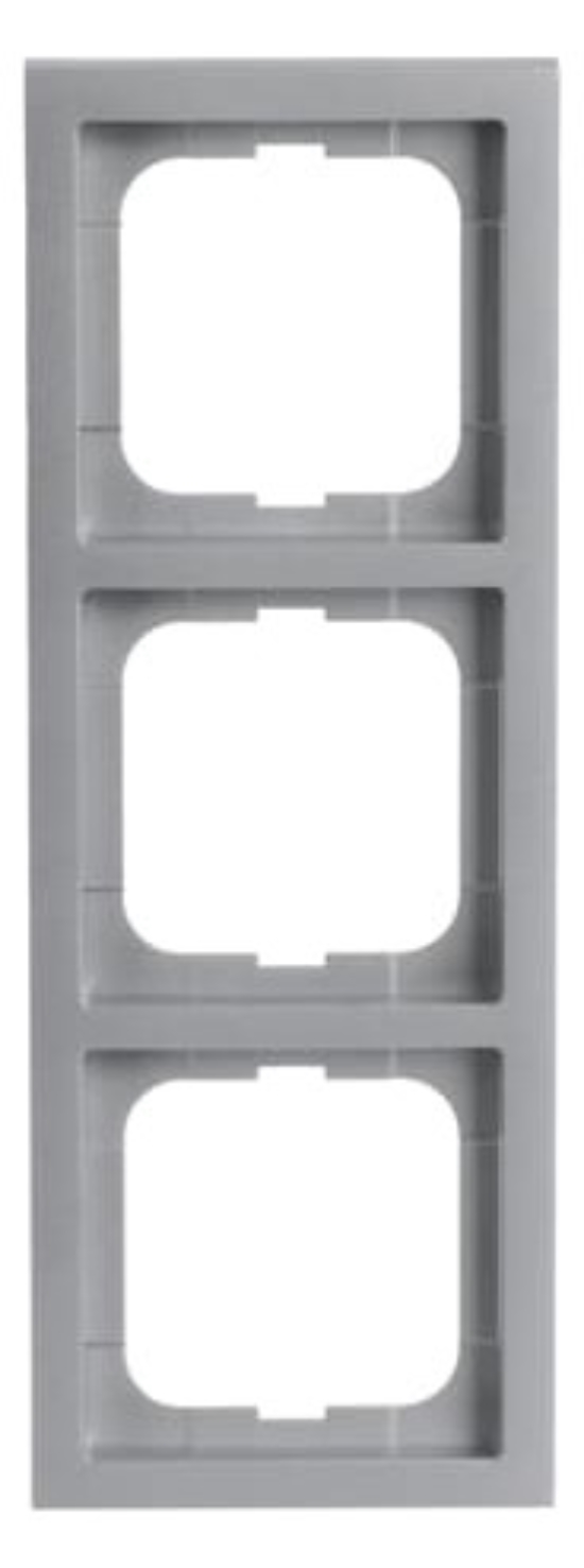 1St. Busch-Jaeger 1723-183K future linear-3-fach Rahmen future linear alusilber