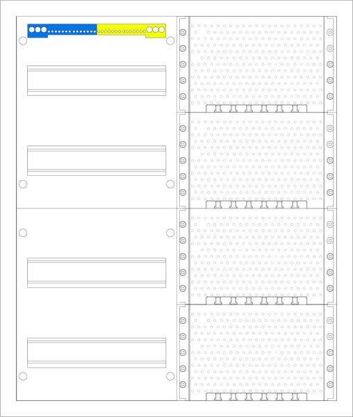 1St. F-Tronic FV2-4-M1 AP Medienverteiler FV2-4-M1, 2-feldrig, 4r 7110173