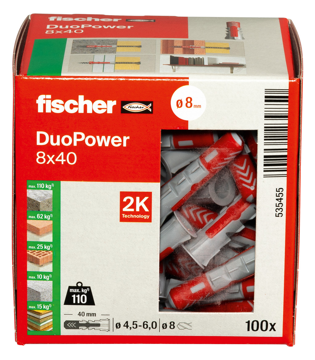 100St. FISCHER 535455 DuoPower 8x40 LD 100St. Fischer 535455 DuoPower 8x40 LD