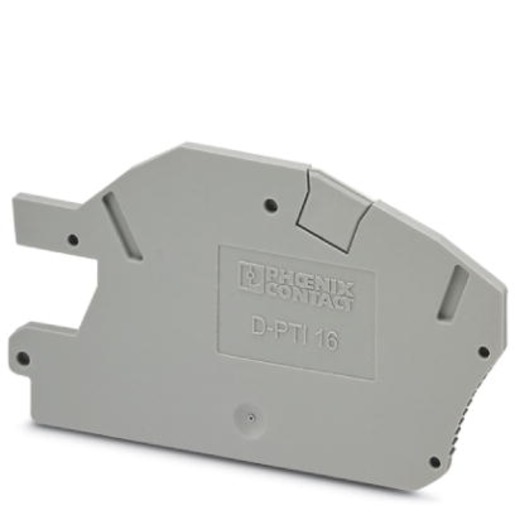 10St. Phoenix D-PTI 16/S Abschlussdeckel L=77,7 mm B=2,2 mm H=43,4 mm grau 3214027