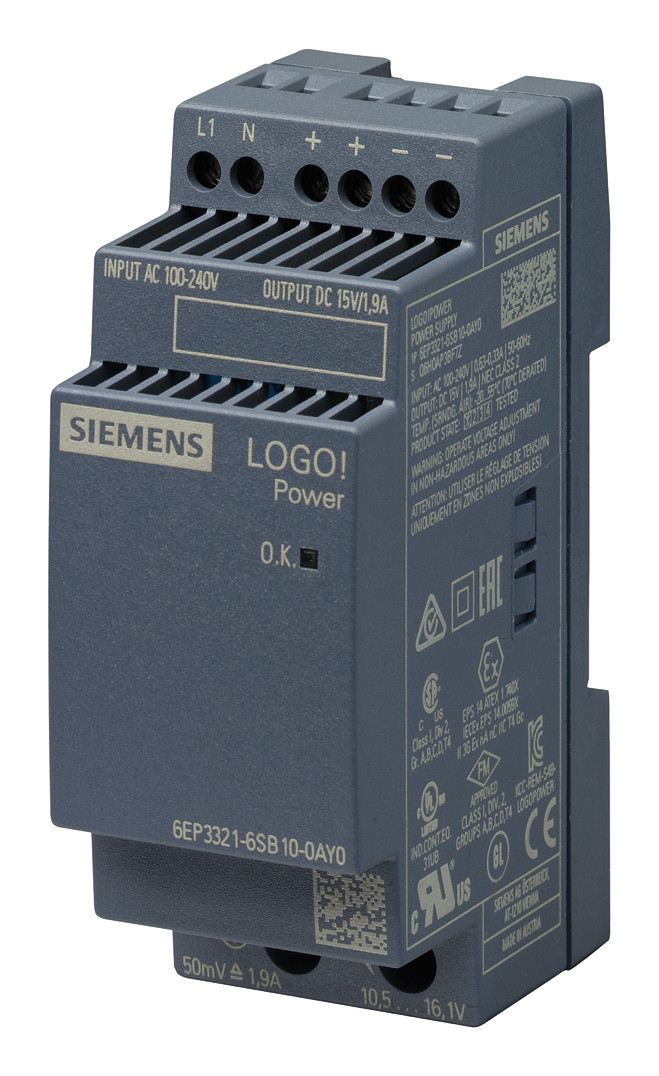 1St. Siemens 6EP3321-6SB10-0AY0 Stromversorgung LOGO!Power, 1-phasig DC
