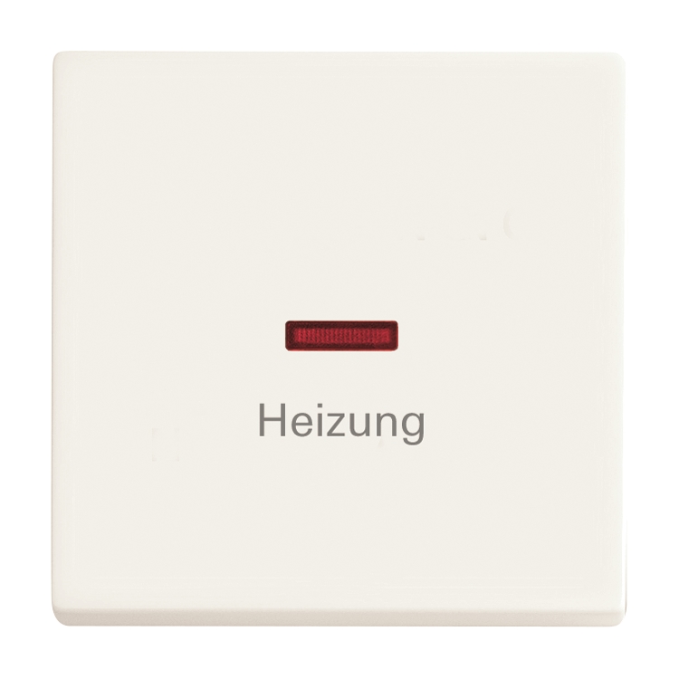 1St. Busch-Jaeger 1789 H-884 Wippe mit Aufdruck, mit kleiner roter Kalotte carat studioweiß matt