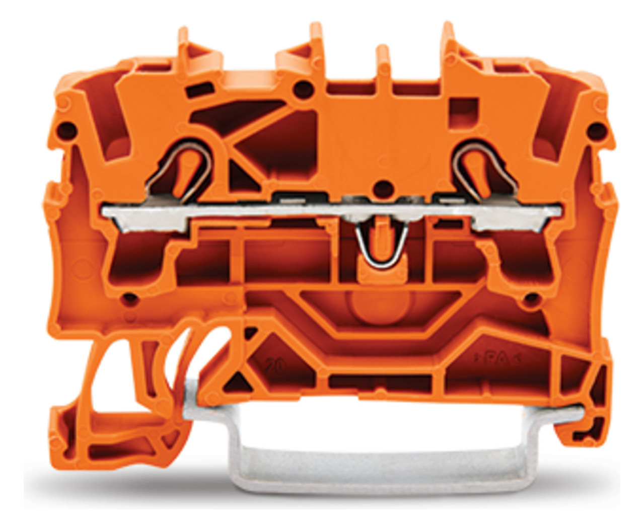 1St. Wago 2002-1202 2-Leiter-Durchgangsklemme 2,5 mm² orange