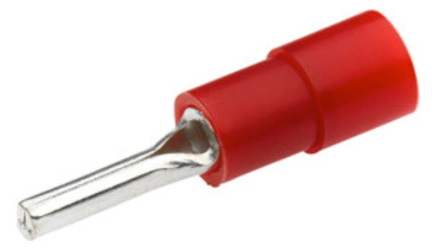 100St. Cimco 180222 Stiftkabelschuh 1qmm rot