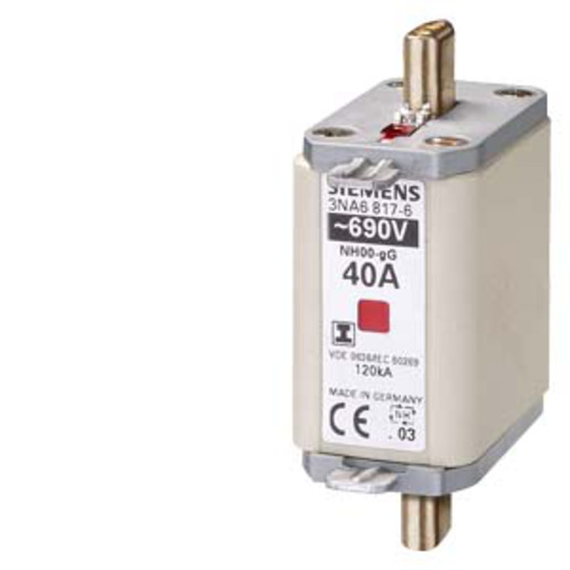 1St. Siemens 3NA6824-6 NH-Sicherungseinsatz, NH00, In: 80 A, gG