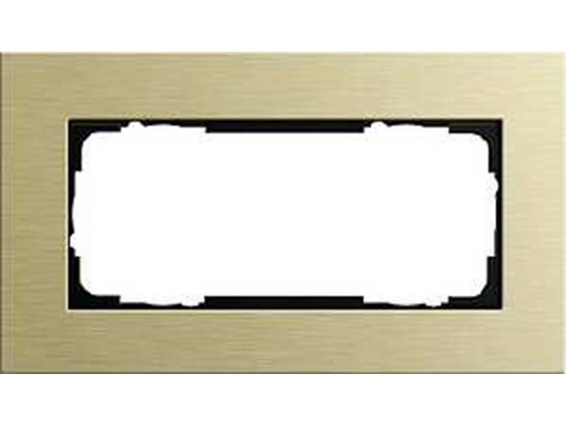 1St. Gira 1002217 Rahmen 2fach ohne Mittelsteg Esprit Aluminium Hellgold