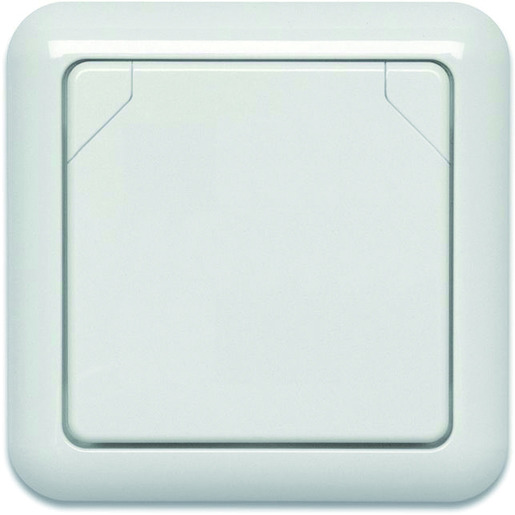 1St. 1-fach Steckdose mit Rahmen und erhöhtem Berührungsschutz, ohne Krallen STD1 RW IP44