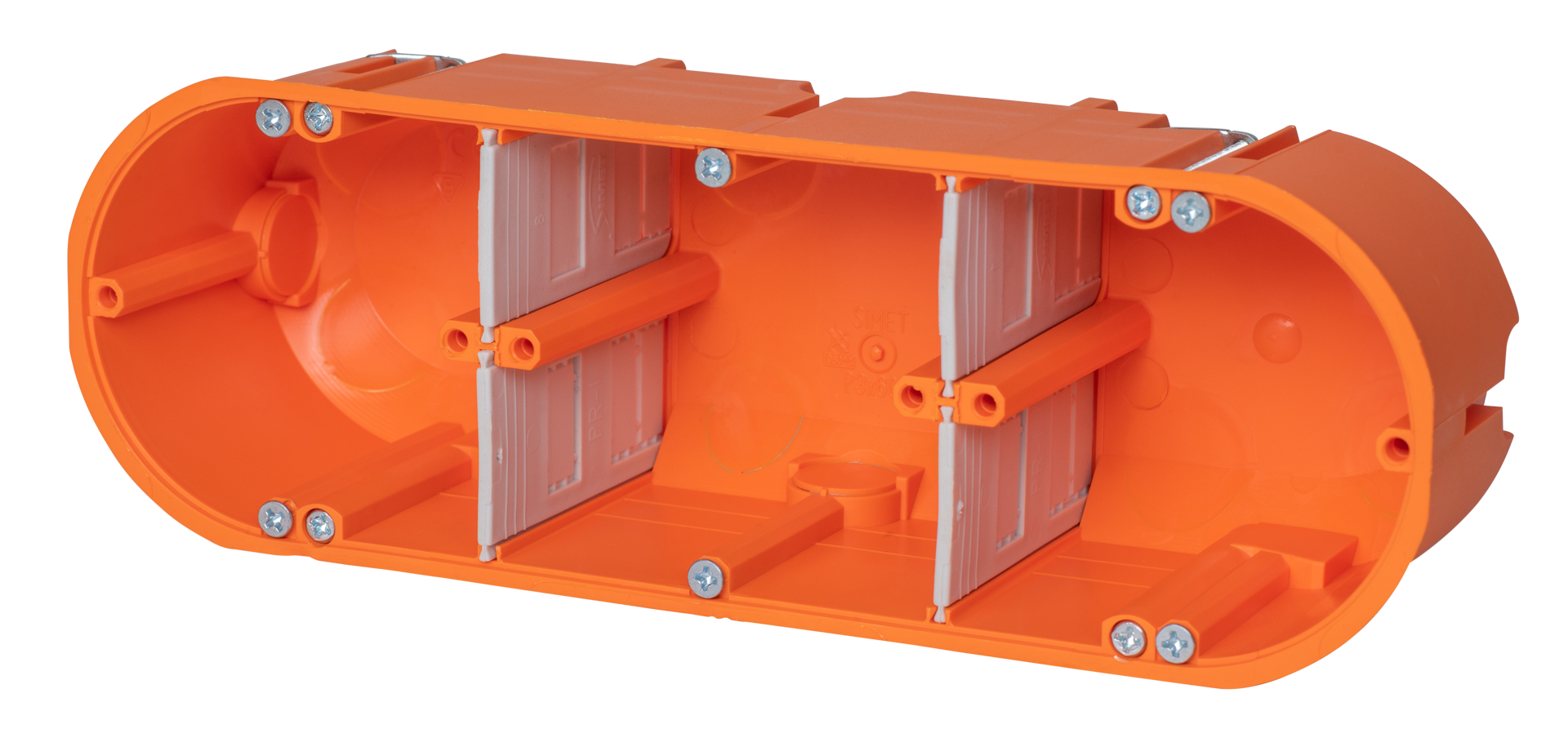 5St. F-Tronic HW30 HW Gerätedose massiv 3-fach, 3x Ø 68mm, t=60mm 7350063