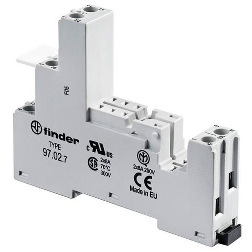 1St. FINDER 97.02.7 Relaisfassung/Bahn