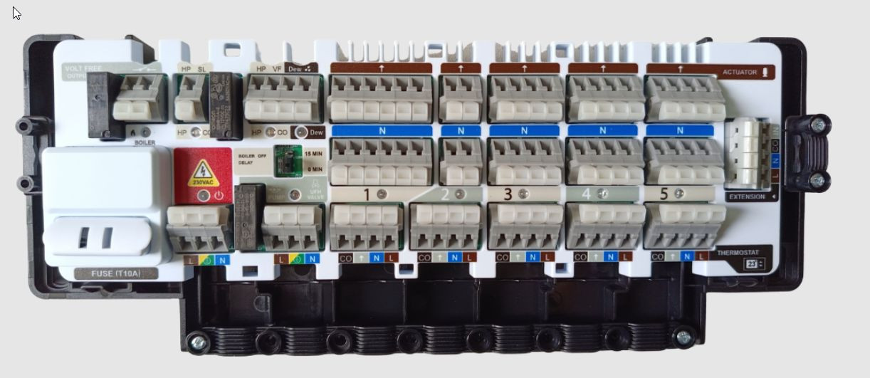 1St. SALUS CB500CO 5-Zonen Klemmleiste 230V