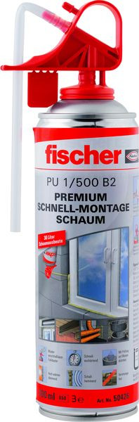 0,5L Fischer 050426 Montageschaum 500ml 100% FCKW-Frei, PU 1/500 PU 500 B2 (DE) 0,5L Fischer 050426 Montageschaum 500ml 100% FCKW-Frei, PU 1/500 PU 500 B2 (DE)