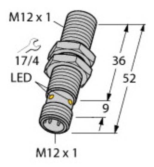 1St. Turck 46070 Induktiver Sensor, mit erhöhtem Schaltabstand, Standard BI4-M12-AP6X-H1141