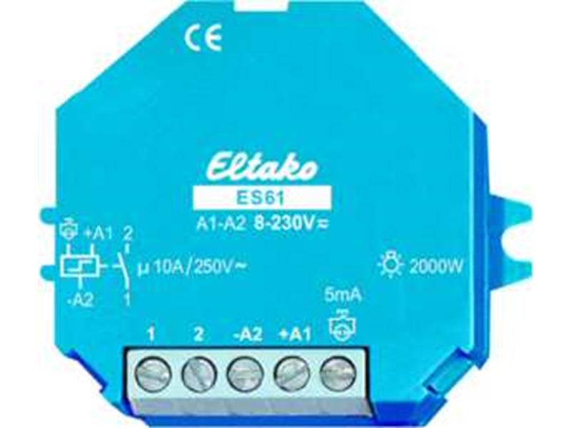 1St. Eltako ES61-UC Stromstoßschalter UC. 1 Schließer potenzialfrei 10A/250V AC 61100501