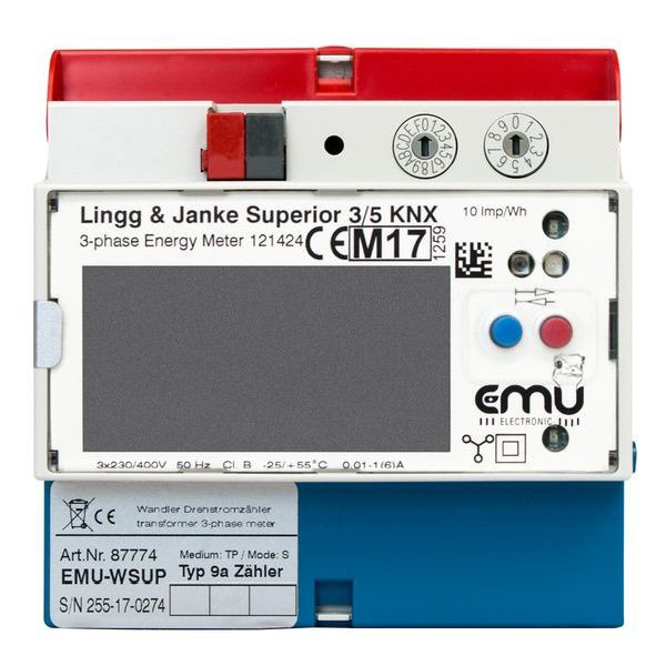 1St. Lingg&Janke EZ-EMU-WSUP-D-REG-FW, KNX REG 3-Phasen Elektrozähler