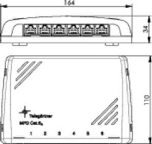 1St. Telegärtner J02021A0050 Mini-Verteiler 6-fach cat.6A ISO alpinw 1St. Telegärtner J02021A0050 Mini-Verteiler 6-fach cat.6A ISO alpinw