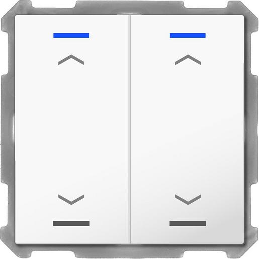 1St. MDT Taster Light 2-fach BE-TAL6302.A1 mit Busankoppler studioweiß glänzend 1St. MDT Taster Light 2-fach BE-TAL6302.A1 mit Busankoppler studioweiß glänzend