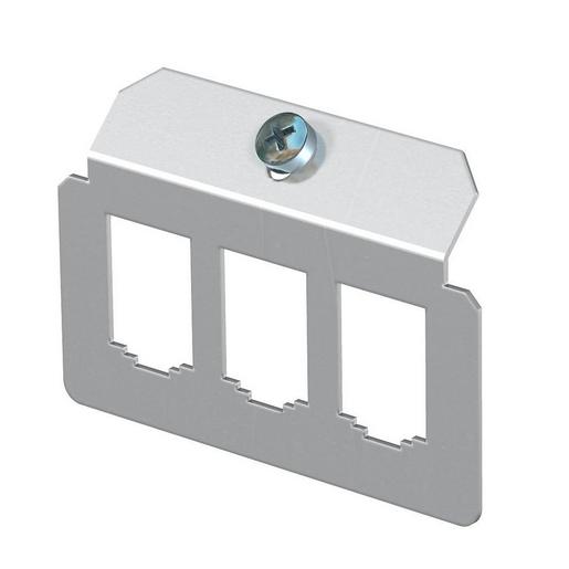 1St. OBO Bettermann 7407824 Trägerplatte mit 3 x Lochbild Typ B, V2A, 1.4301 MTM 3B