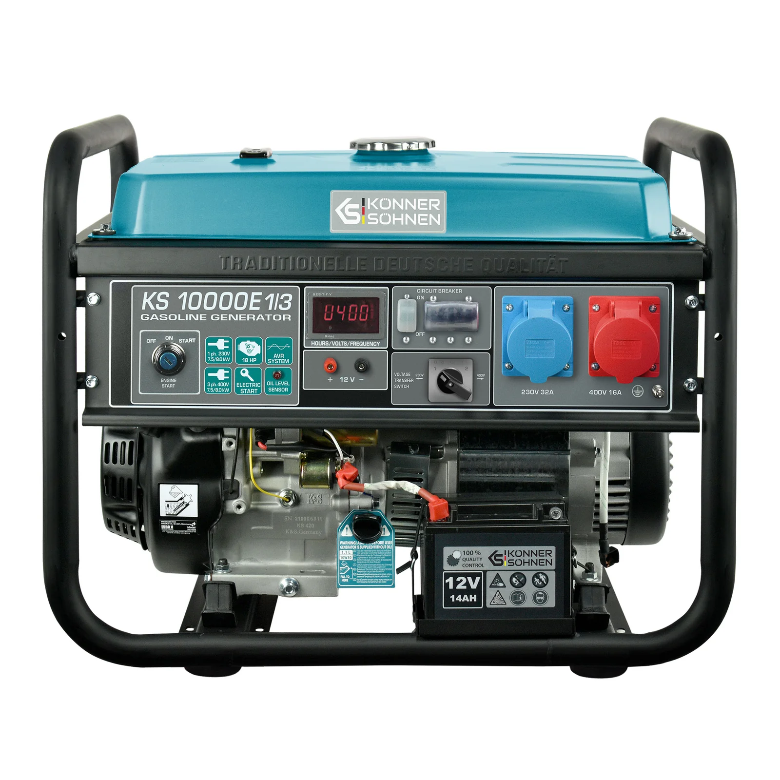 1St. Könner & Söhnen KS10000E-1/3 Benzin-Generator KS 10000E 1/3 1St. Könner & Söhnen KS10000E-1/3 Benzin-Generator KS 10000E 1/3