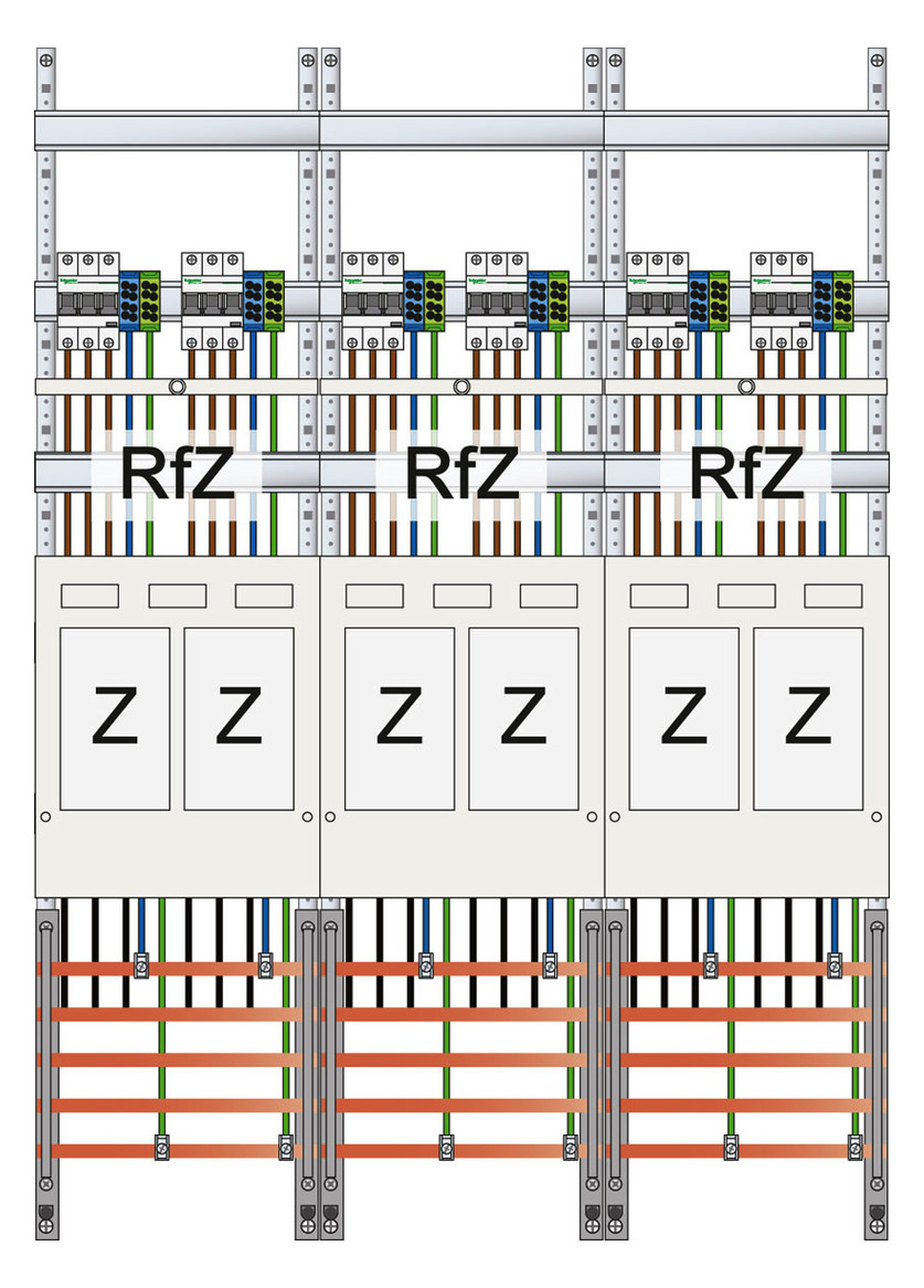 1St. ABN EZ37260 Zählerplatz eHZ 6Z mit sperrbarem HS