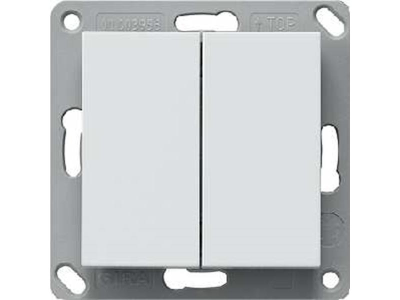 1St. Gira 242227 Funk Wandsender EnOcean 2fach System 55 Reinweiß matt