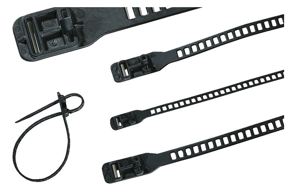 50St. Hellermann Tyton SRT34011-TPU-BK (50), 115-11349 Lösbarer Softbinder 340x11,0 Schwarz 50 ST ME