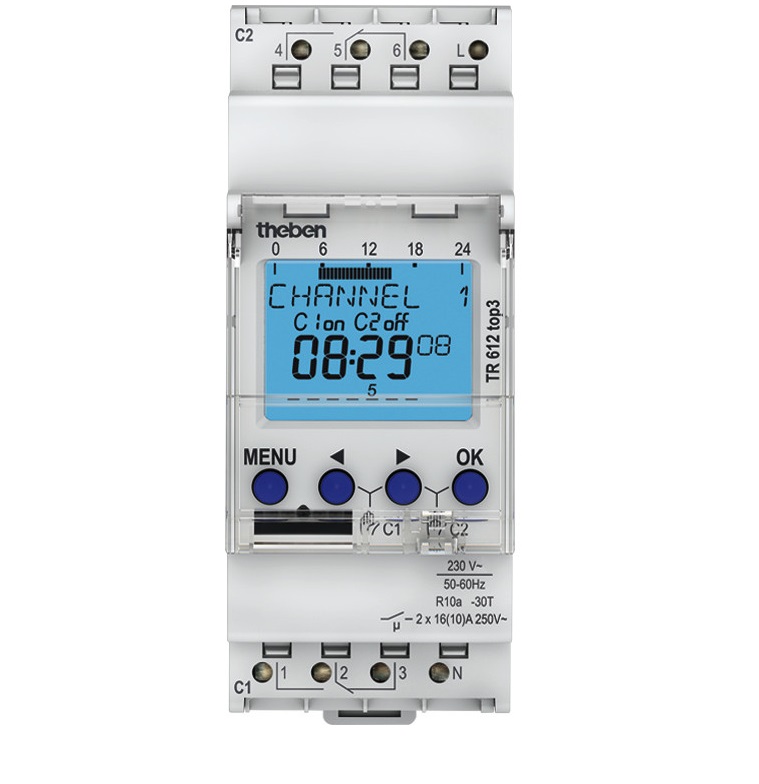 1St. Theben 6120130 Digitale Zeitschaltuhr, Wochenprogramm, 2 Kanäle, App-Programmierung möglich TR 612 top3