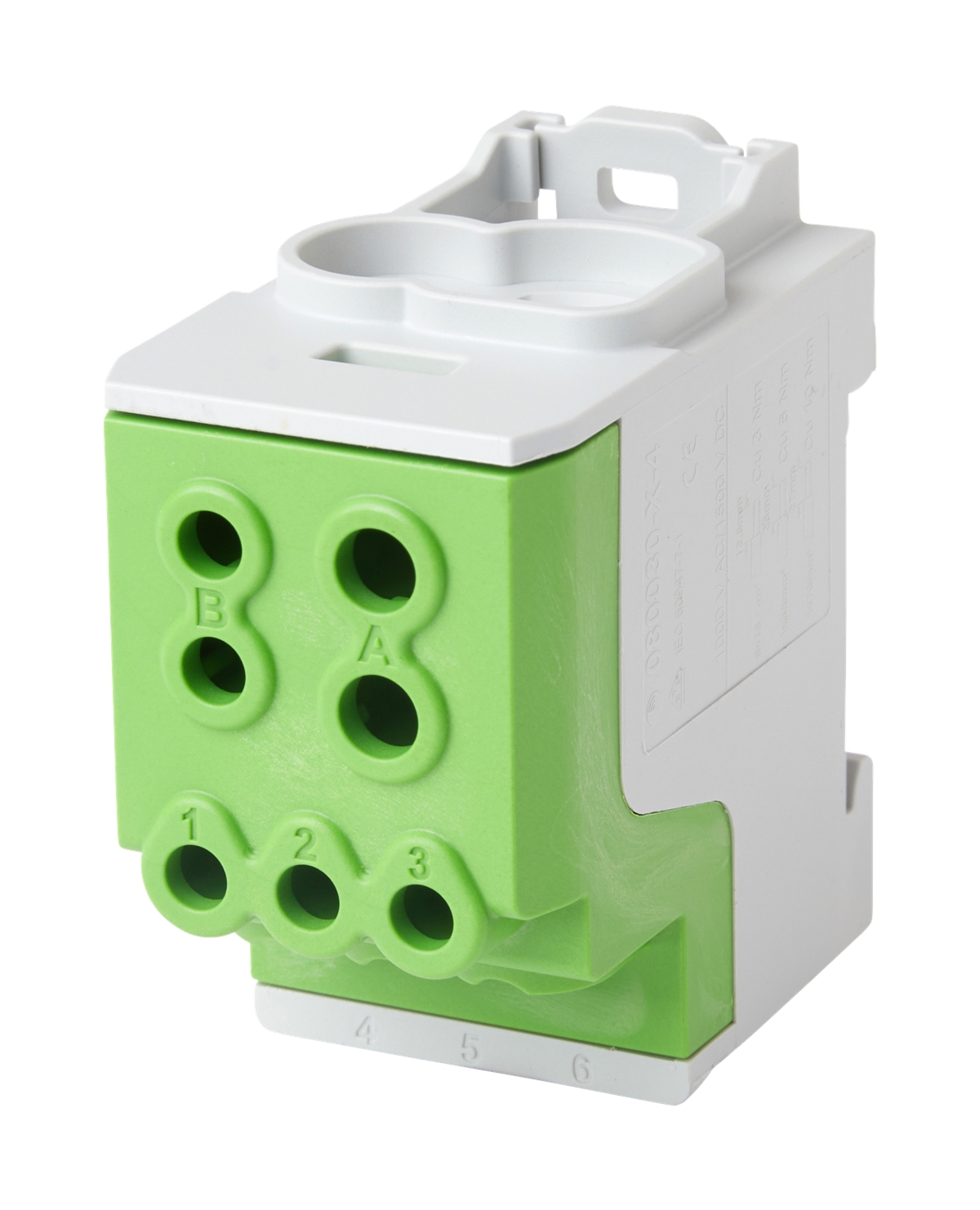 3St. F-Tronic UVB200gnge Unterverteilungsblock 200A, 1polig,grün/gelb,CU,UVB200gnge, 1x70mm²+1x35mm²+6x16mm² 7730044