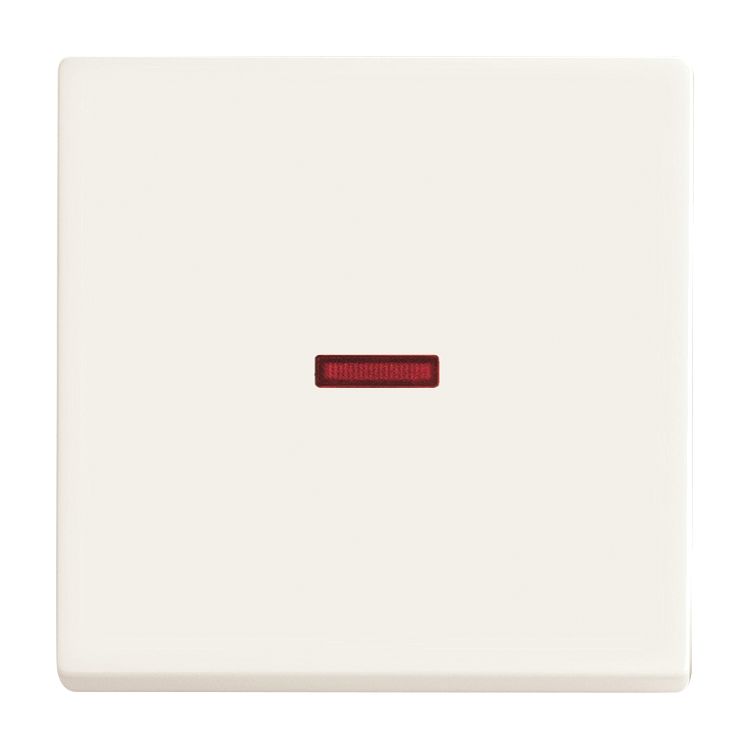 1St. Busch-Jaeger 1789-884 Wippe für Kontrollschalter mit kleiner roter Kalotte carat studioweiß matt