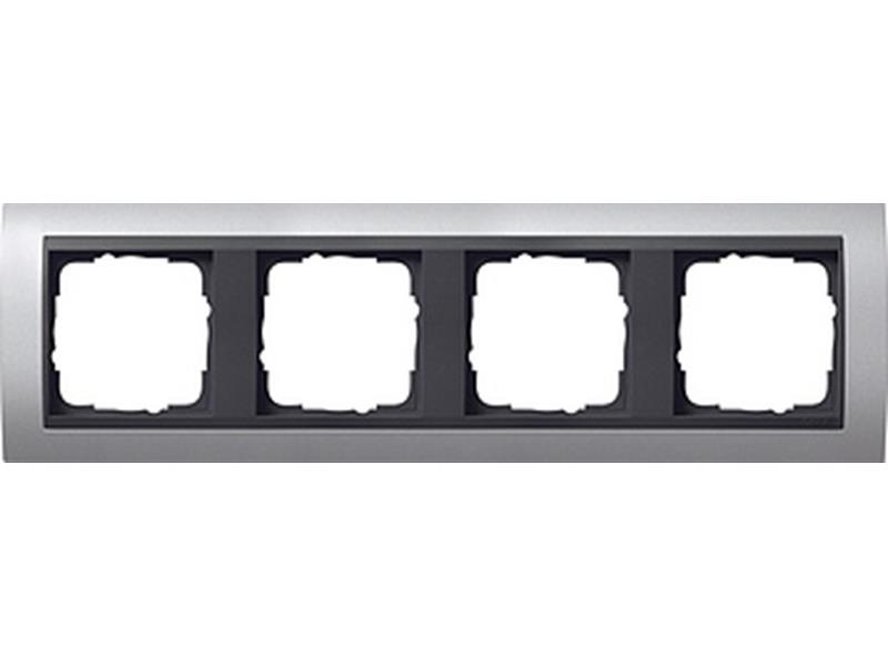 1St. Gira 021406 Rahmen 4fach für Anthrazit Gira Event Farbe Alu