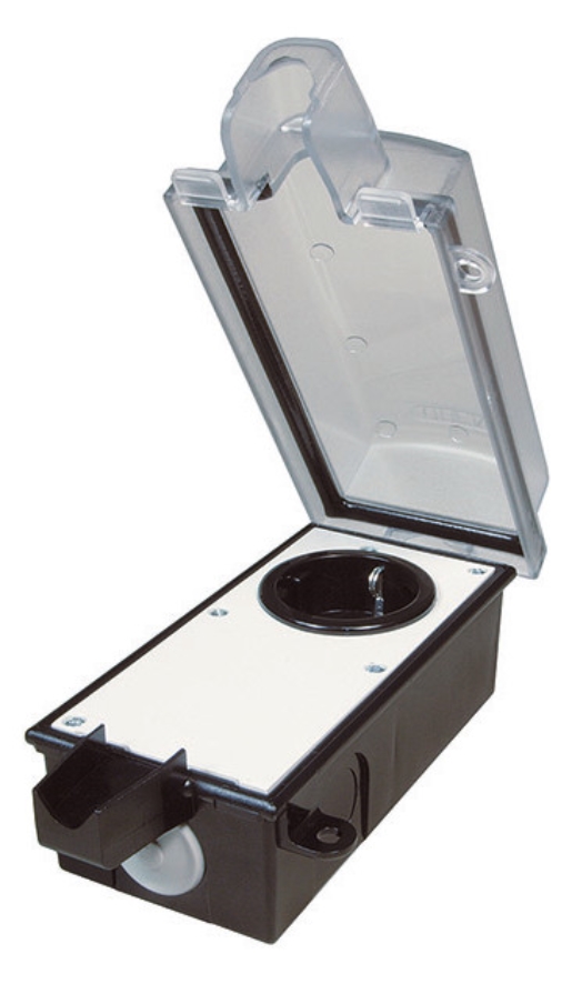 1St. Bachmann Abschließbare 924.3491 Außensteckdose f.Winkelstecker