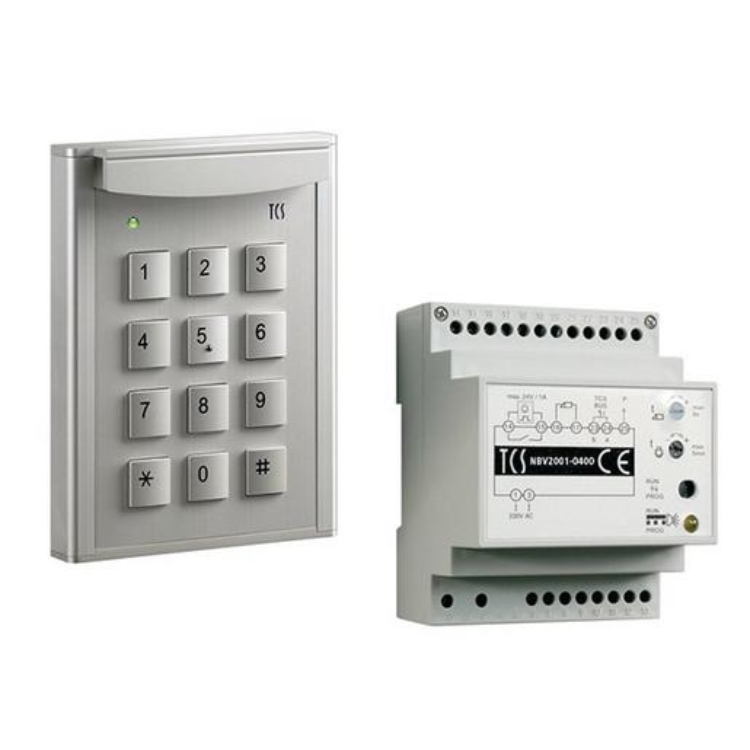 1St. TCS PZF5000-0010 code:pack mit Codechloss codelock12 für bis zu 10 Zahlencodes, eloxiert silber + Steuergerät BVS20