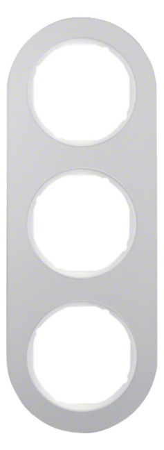 1St. Berker 10132074 Rahmen 3fach Serie R.Classic Alu/polarweiß