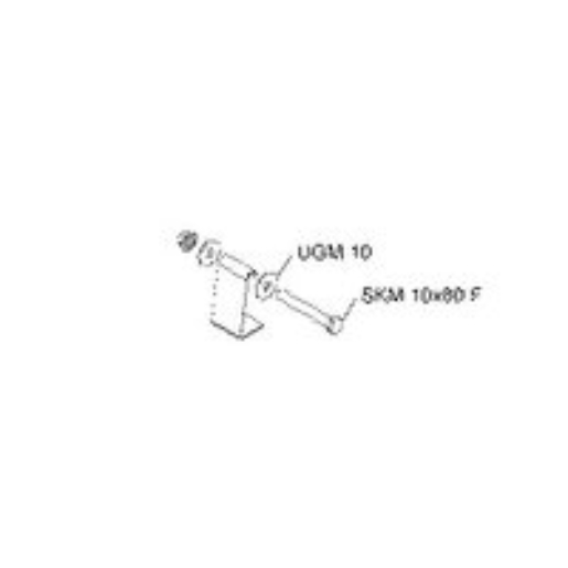 1St. Niedax HDS 50.50 F Hängestiel-Distanzprofil für Profil U 50 HDS5050F