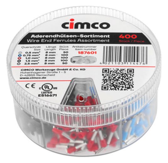 1St. Cimco 187601 Aderendhülsen-Streudose iso FR1