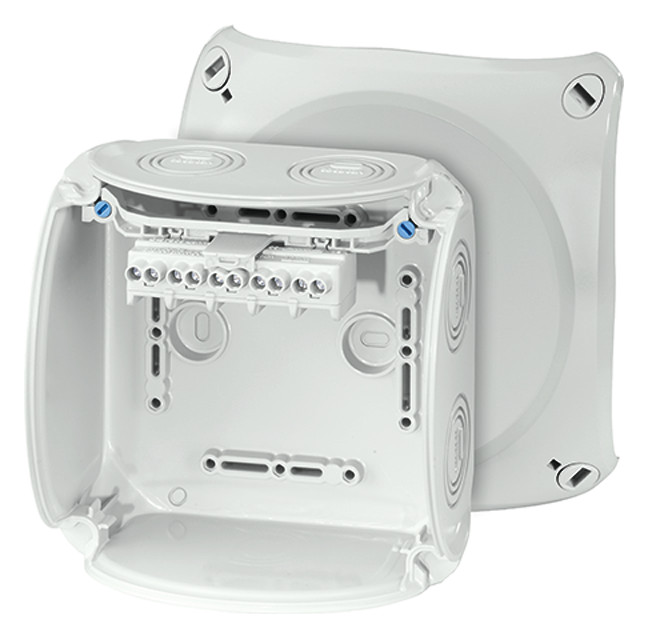 1St. Hensel KF 0604 G Kabelabzweigkasten 1,5-4 qmm 3phasig, 6 qmm 1phasig, 5pol. Klemme 62000053 KF0604G